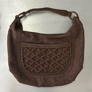 Cole Haan brown canvas weave bag
